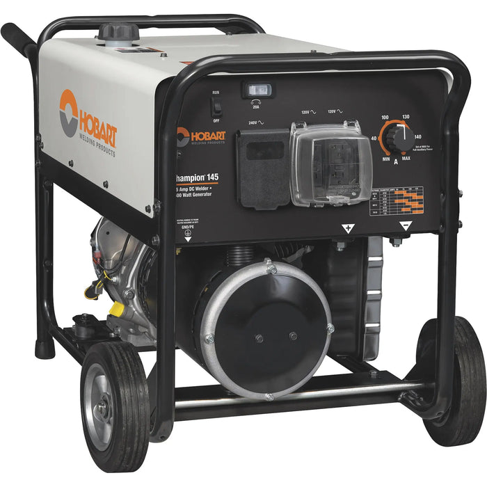 Power Your Projects with the Hobart Champion 145 Welder/Generator – 145 Amp DC & 4500 Watt AC Output with 305CC Briggs & Stratton Engine