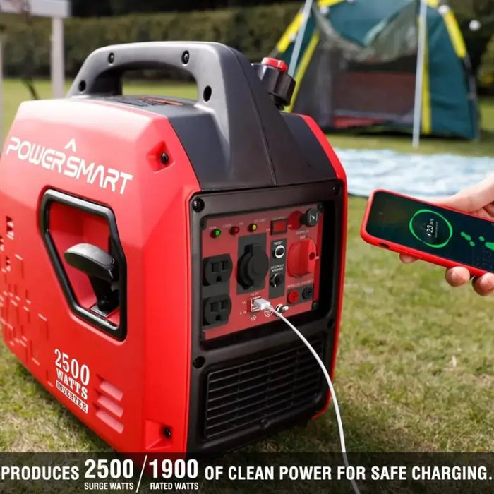 PowerSmart 2500W Ultra-Quiet Portable Gas Inverter Generator